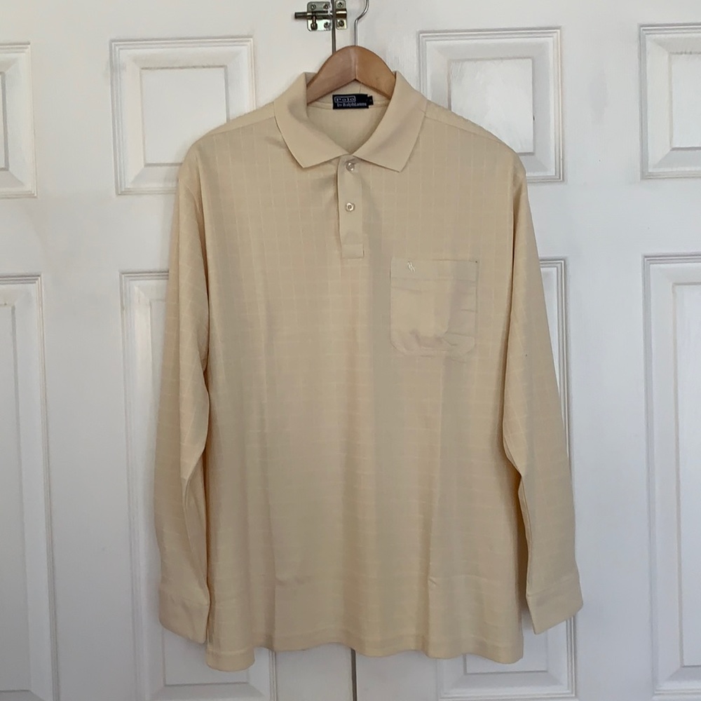 Ralph Lauren Polo creme Long Sleeve Shirt NWOT XL - Picture 1 of 6